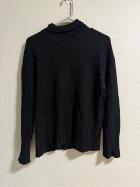 Everlane Recycled Cashmere Black Mock Neck Sweater S